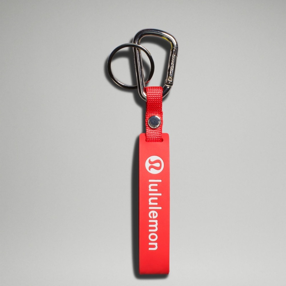 Lululemon Silicone Keychain,Pink Punch/White - NWT